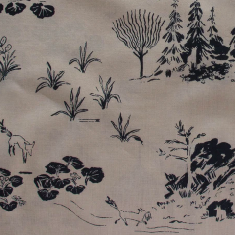 Lawn Print - Fox Toile Tea