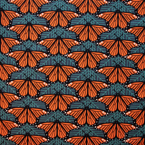 Charley Harper Iconic Barkcloth: Monarch Butterflies Barkcloth