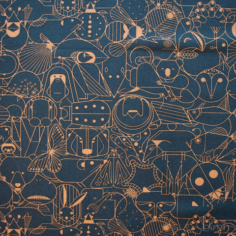 Charley Harper Iconic Canvas:End Papers Dusk