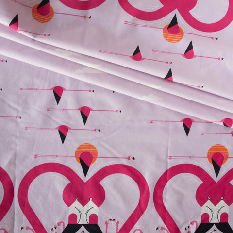 Charley Harper Think Pink:Flamingo A Go Go Panel