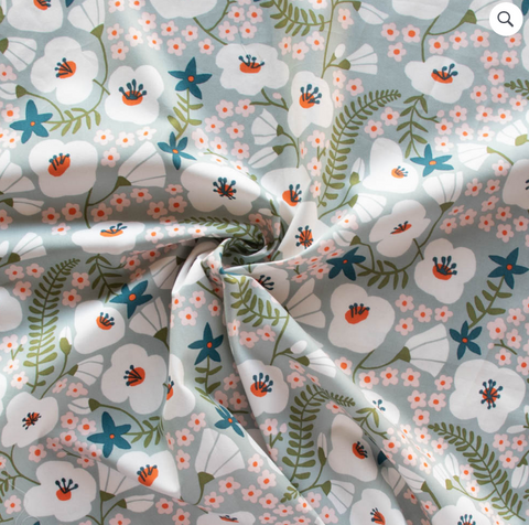 Margot | Big Blooms Gray Mist