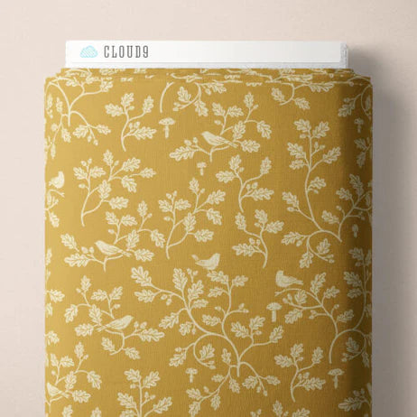 Fall & Flutter Flannel - Woodland Oak Gold