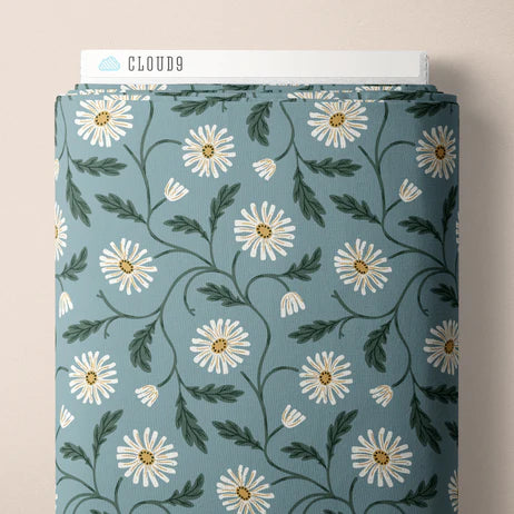 Fall & Flutter Flannel - Trailing Floral Blue