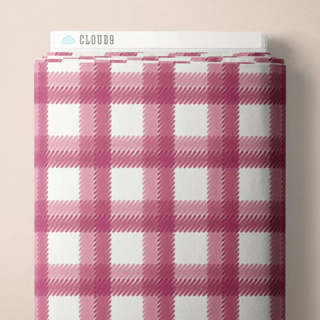 Fall & Flutter Flannel - Scribbly Plaid Pink