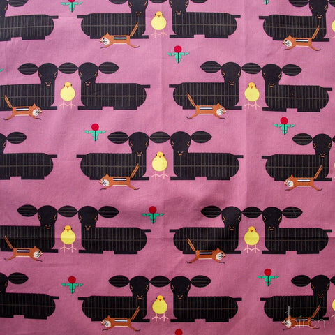 Charley Harper Long Branch - Furry Photo Bomber Pink