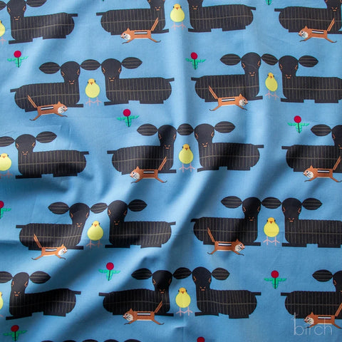 Charley Harper Long Branch - Furry Photo Bomber Blue