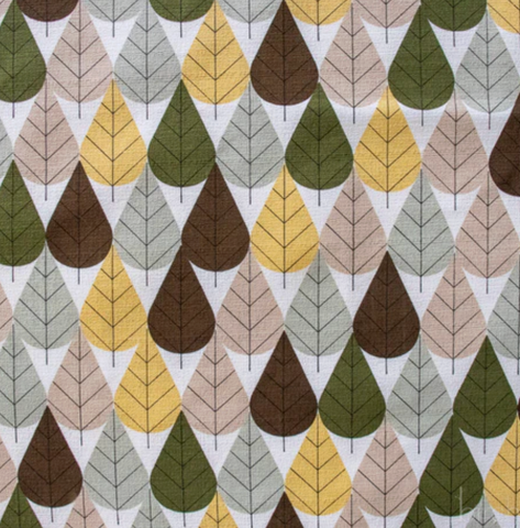 Charley Harper Iconic Bark Cloth - Octoberama Brown