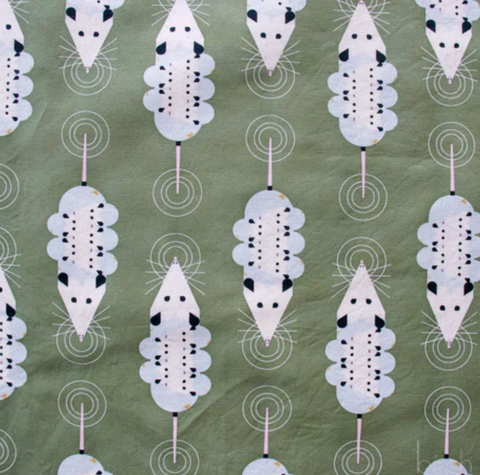 Charley Harper Iconic Vol. 2 Canvas - Passel of Possums Sage