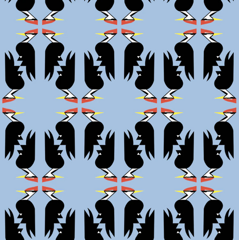 Charley Harper Woodland Wonders - Woodpeckers Blue
