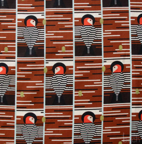 Charley Harper Iconic Bark Cloth - Baffling Belly