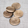 Cup Button | Burntwood 1-1/8"