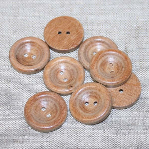 Wooden Buttons - Light 15mm