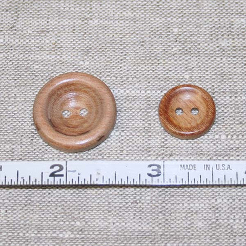 Handmade Curved Wooden Buttons 