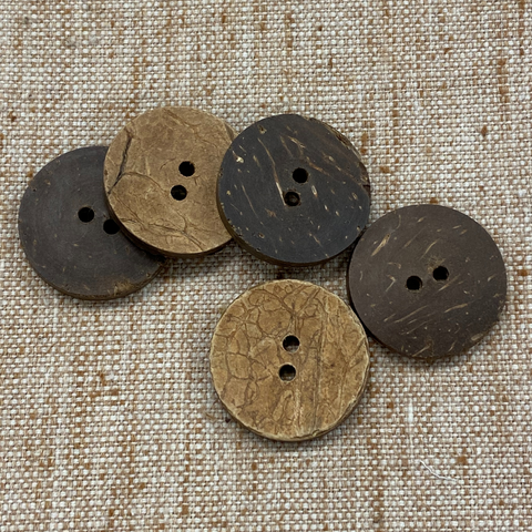 Coco Shell (25mm) - 2 holes - 5 PACK