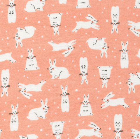 Cloud9 Flannel - Winter Forest | Snowhares Pink