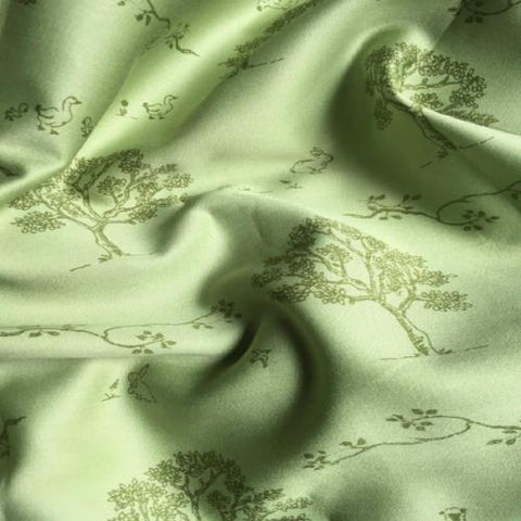 Sateen 110" Wide | Animal Farm, Tarragon Green