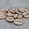 Rolled Rim / Rounded Back Button (662) L-Burntwood - 6 Pack