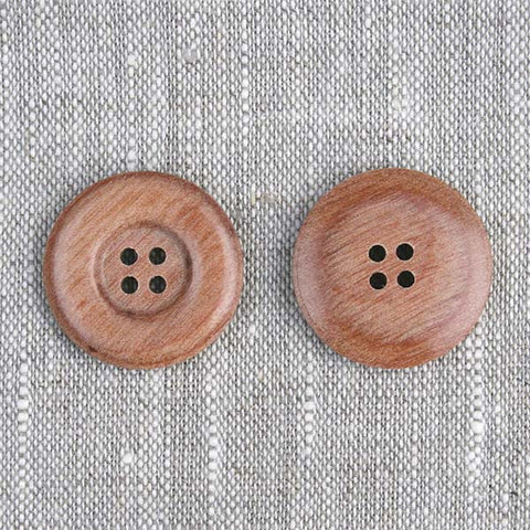 YaHoGa 30pcs 30mm (1 1/5 inch) Wood Buttons Large Natural Wooden Buttons  for Sewing Sweater Crafts Bulk